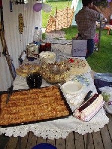 The cake table.