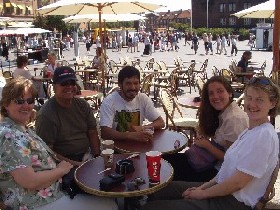 A drink and a rest on Rdhuspladsen (Town Hall Square) in Copenhagen.