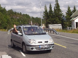 Viv and Rich leaving the convoy for Stavanger and UK.