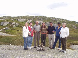 Building a friendship cairn.