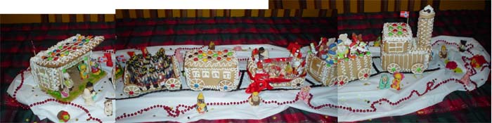 Our home-made ginger bread train! Nearly all edible.